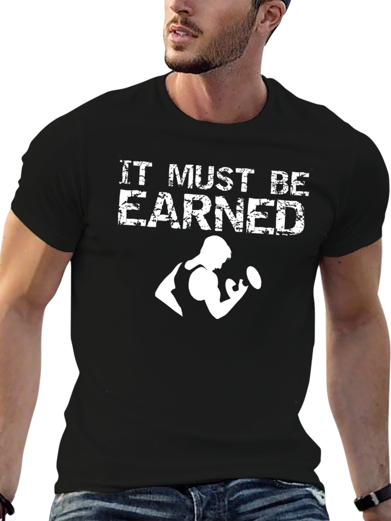 Earned Fitness Graphic Tee - Black