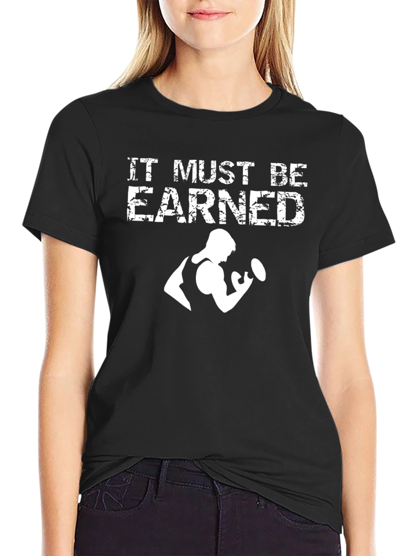 Earned Fitness Graphic Tee - Black