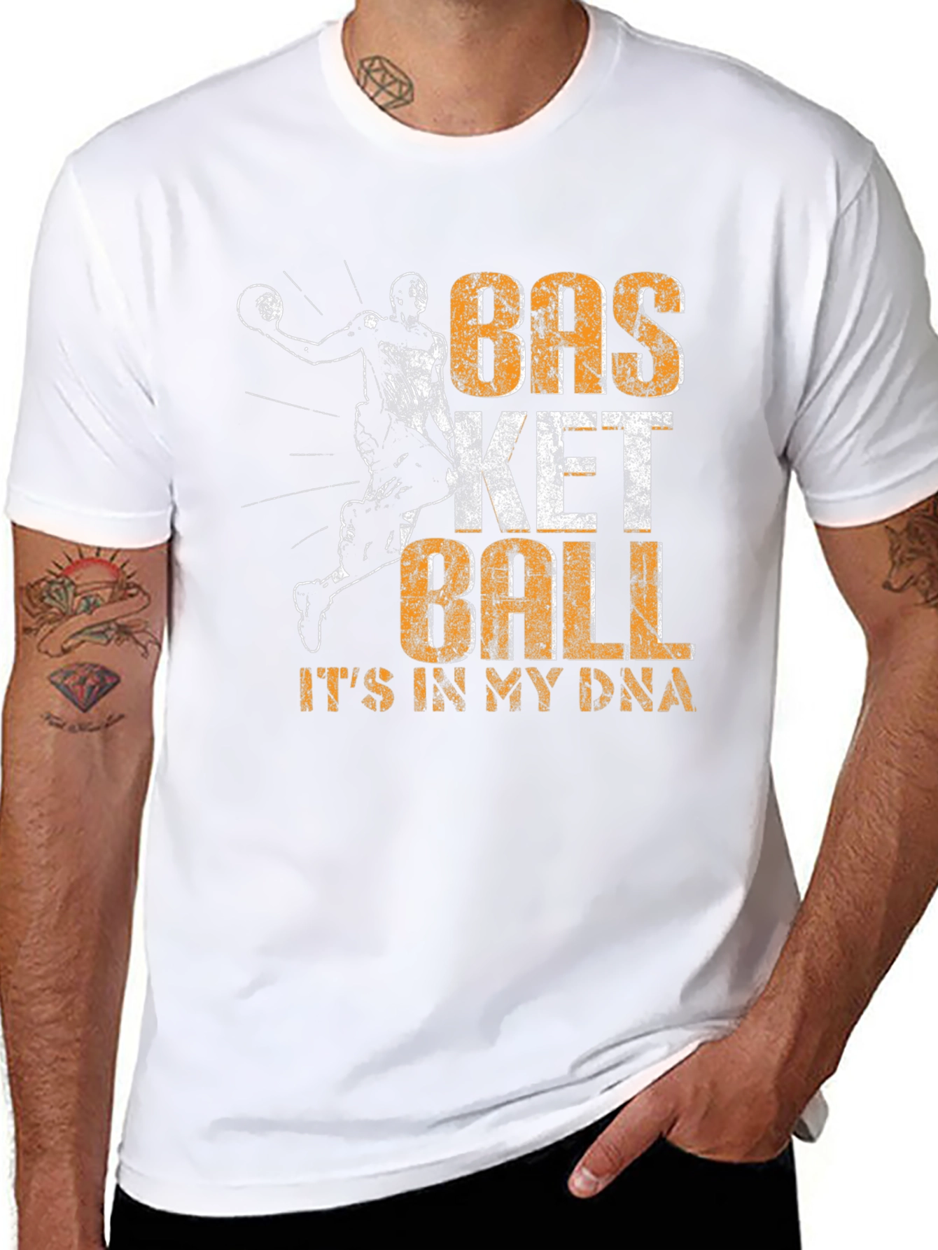 Basketball DNA T-Shirt - Sports Fan Apparel