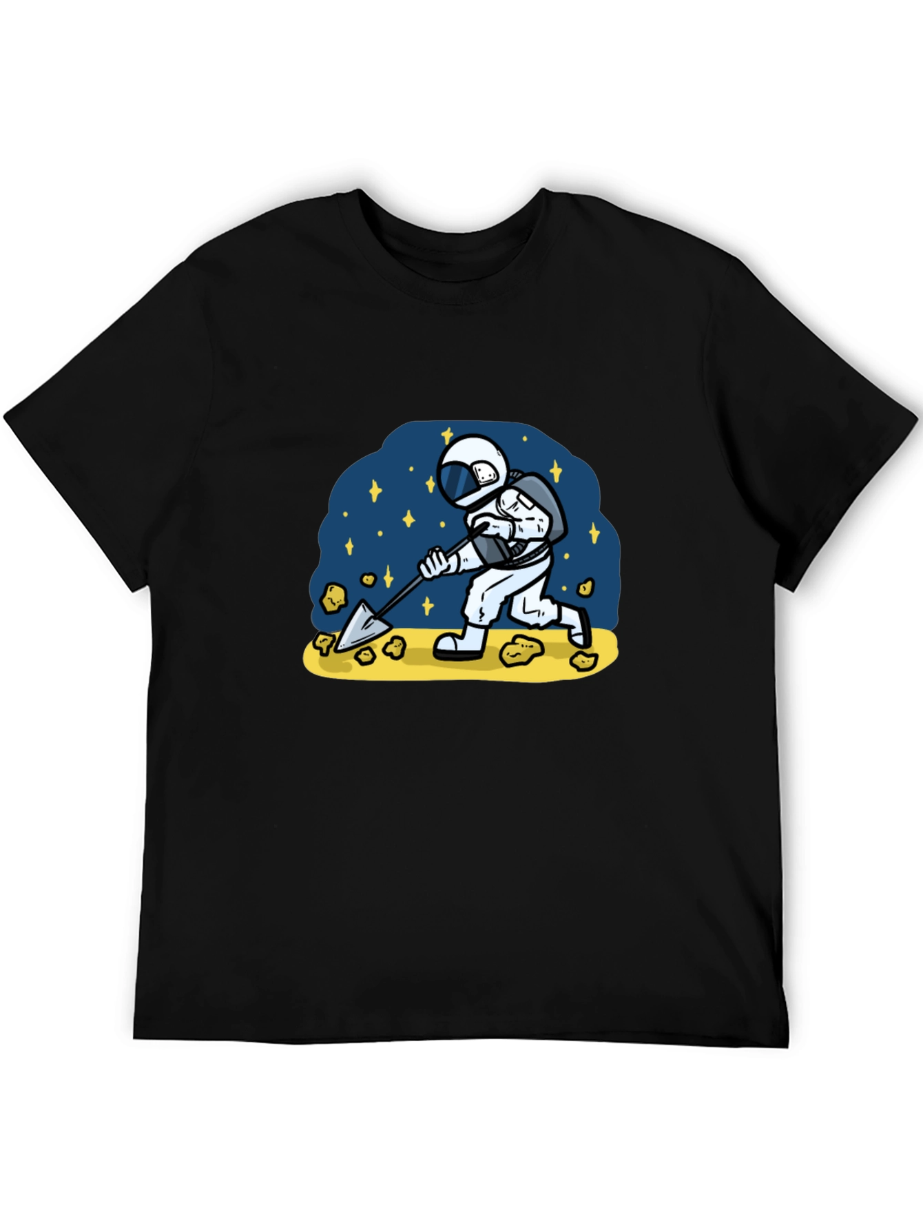 Astronaut Mining T-Shirt - Space Adventure Tee