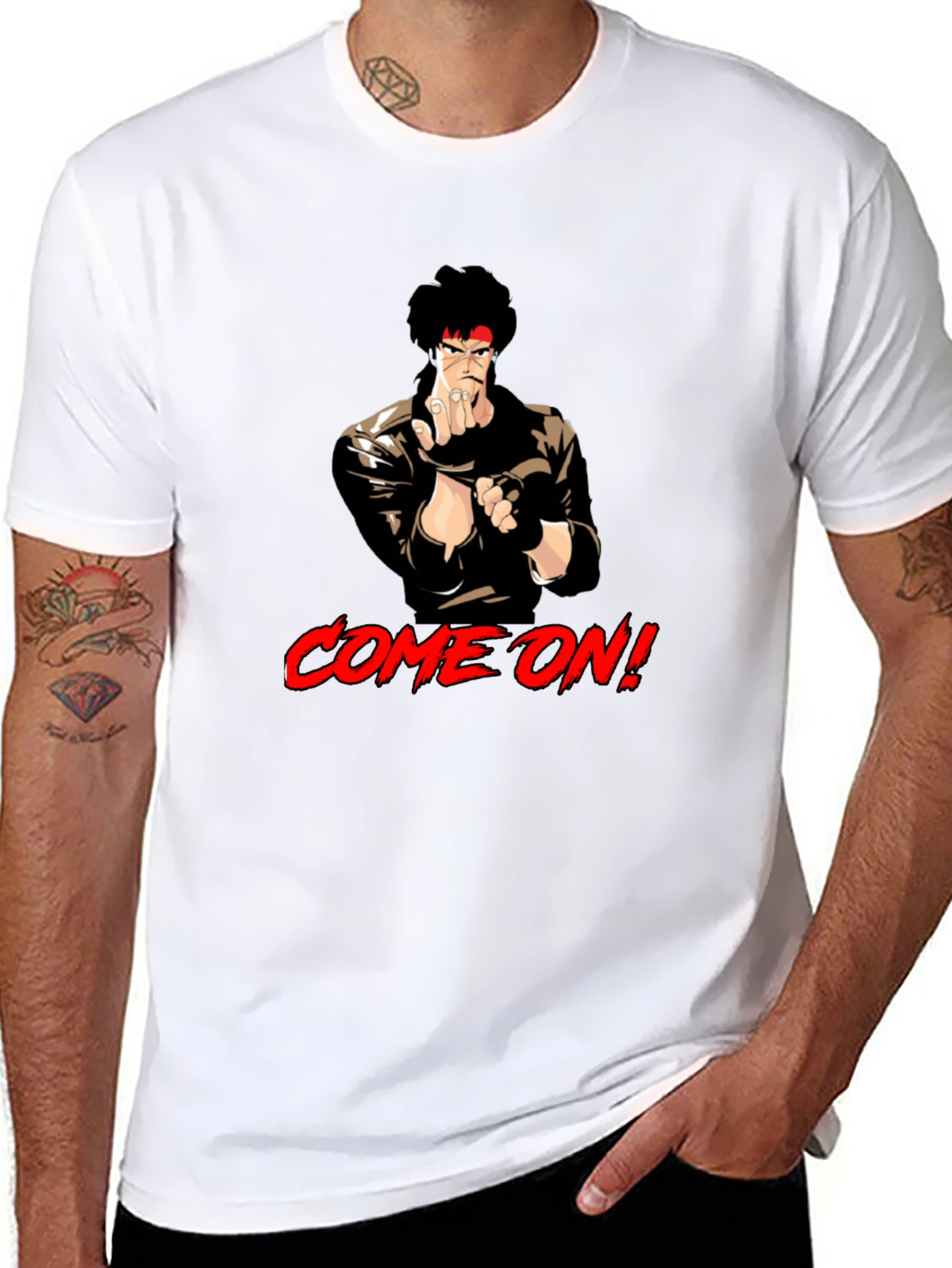 Retro Anime Fighter T-Shirt - Come On!