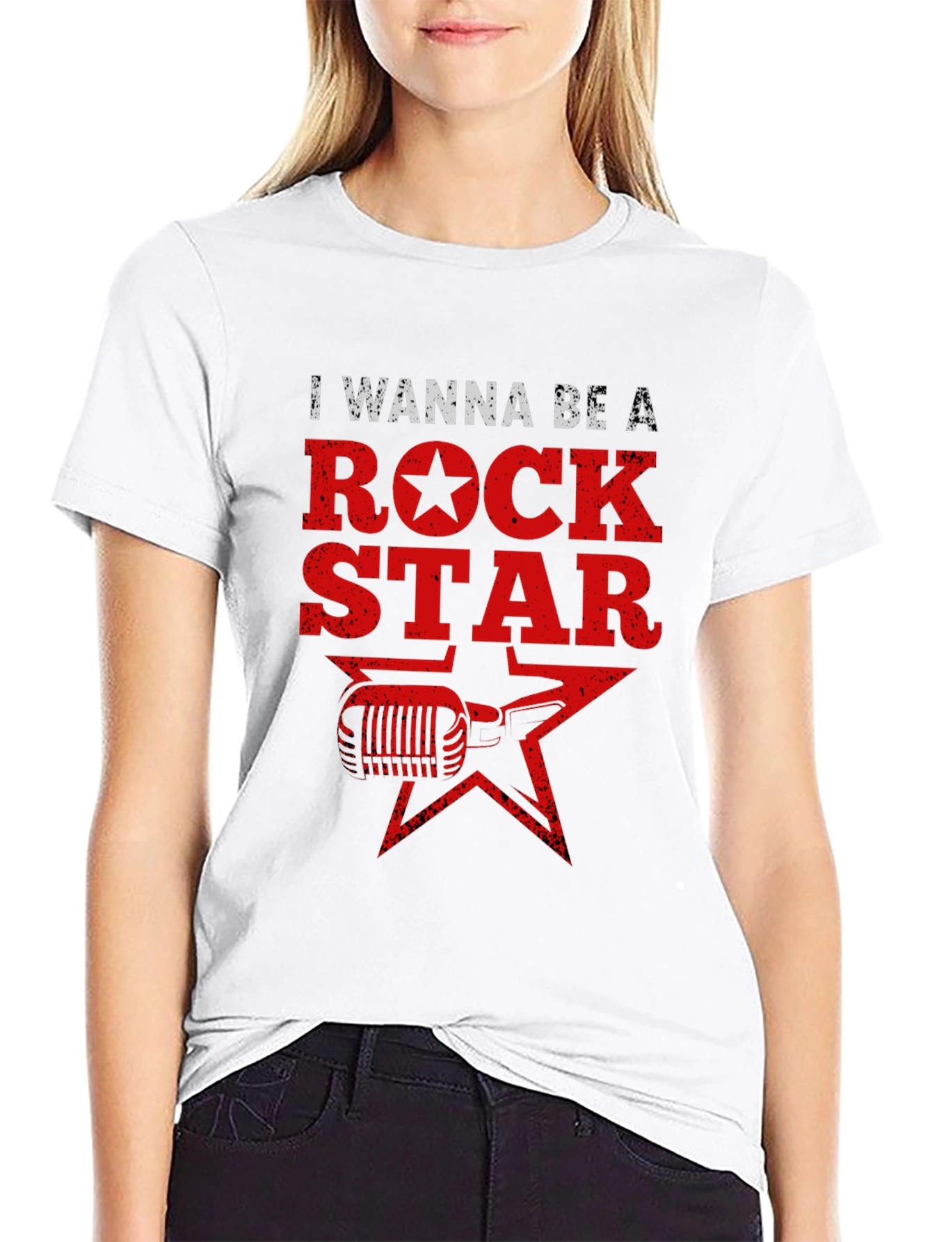Rock Star Graphic Tee - Black Cotton T-Shirt