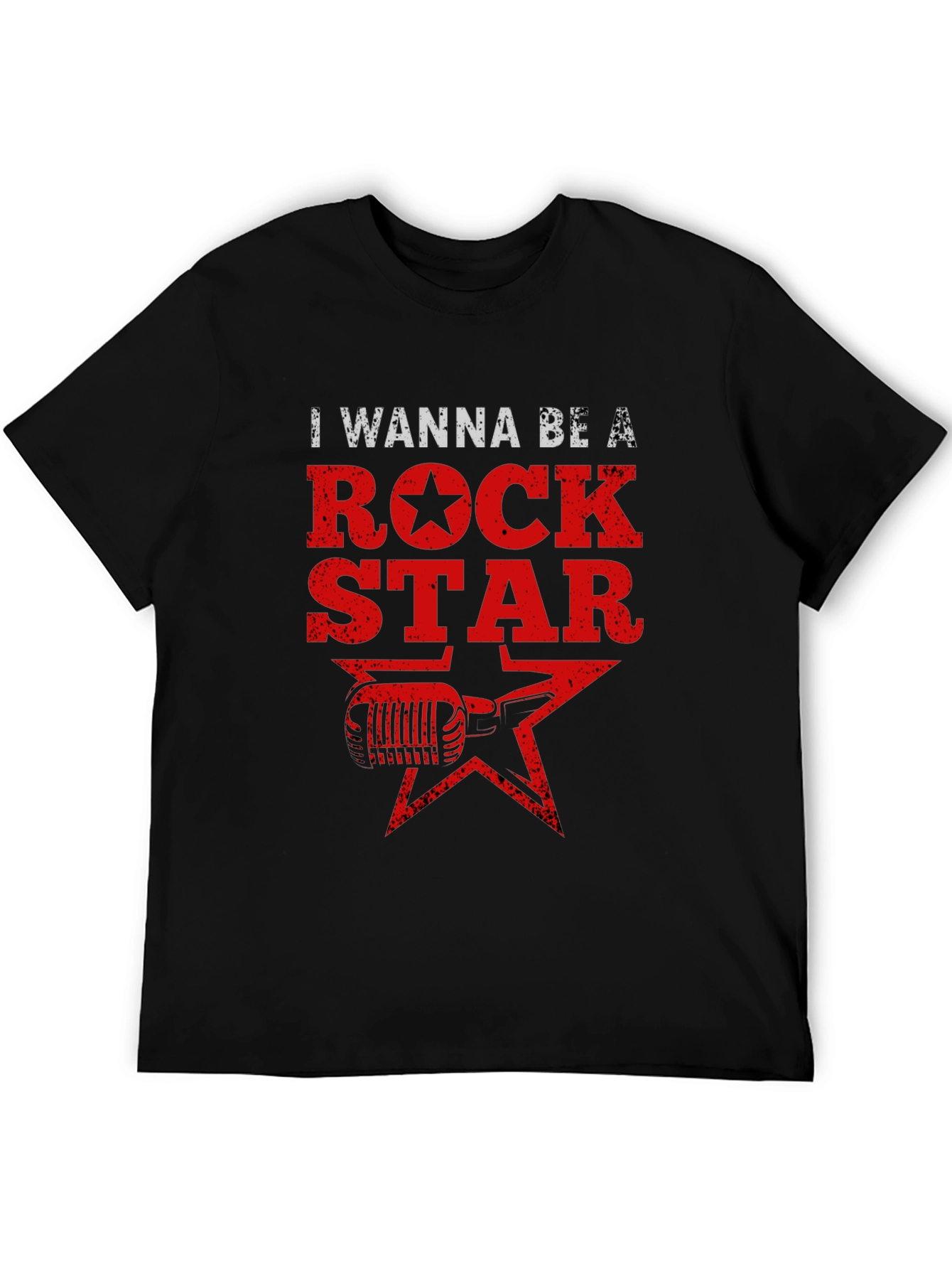 Rock Star Graphic Tee - Black Cotton T-Shirt