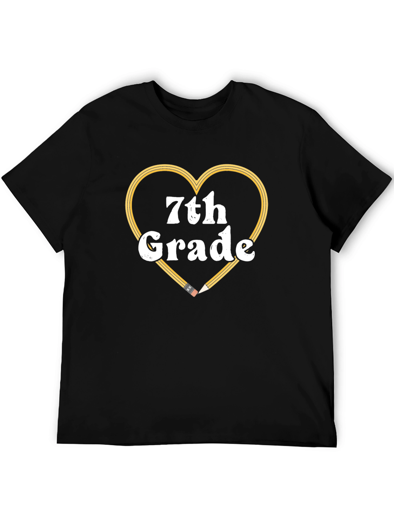 7th Grade Teacher Heart Pencil T-Shirt