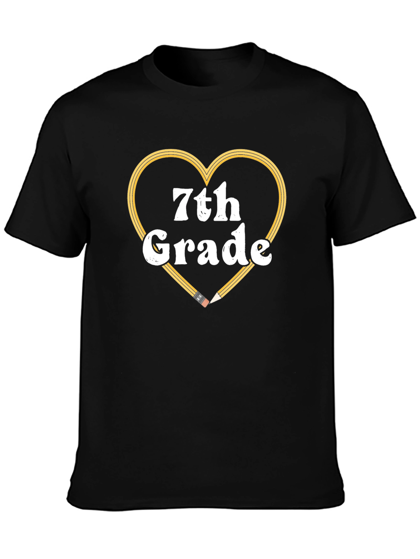 7th Grade Teacher Heart Pencil T-Shirt
