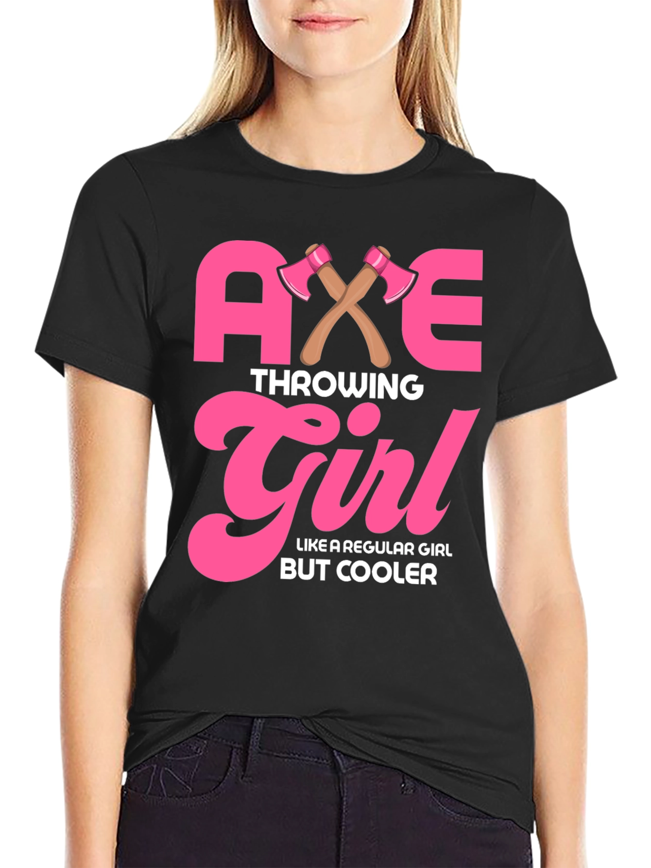 Axe Throwing Girl Graphic T-Shirt