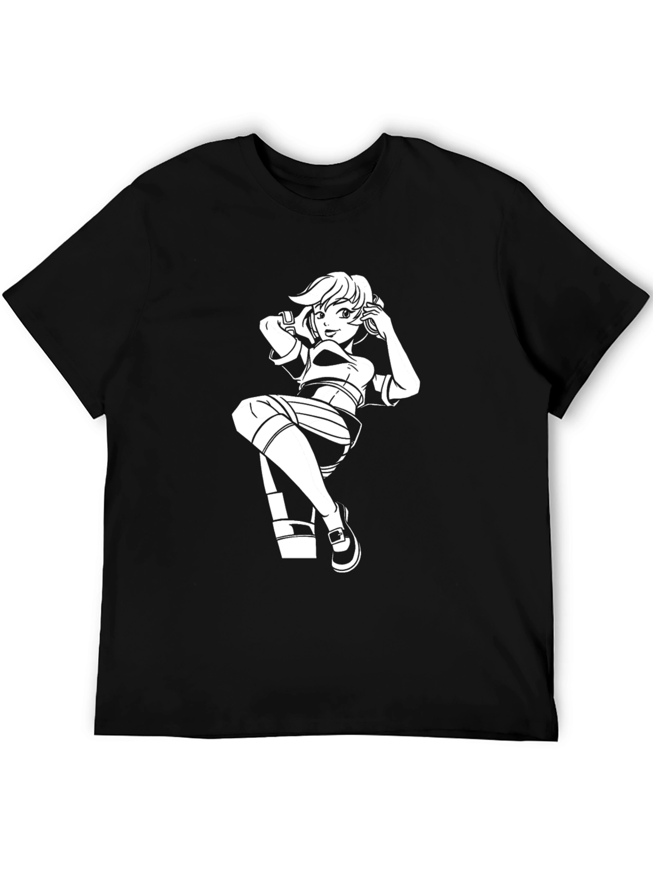 Graphic Anime Girl T-Shirt - Stylish Cotton Tee