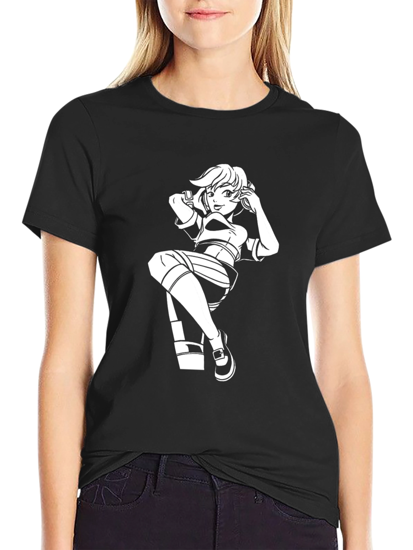Graphic Anime Girl T-Shirt - Stylish Cotton Tee