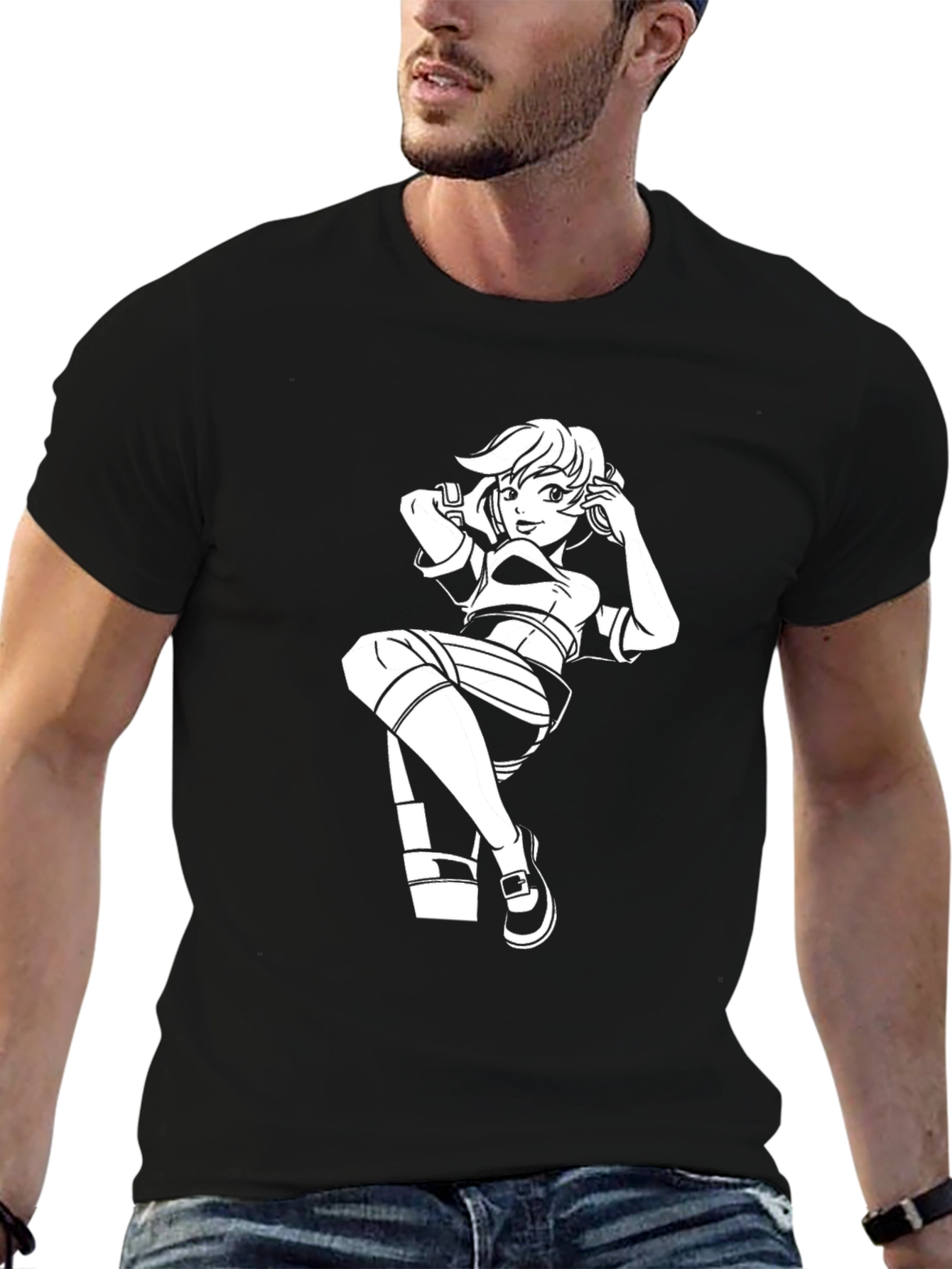 Graphic Anime Girl T-Shirt - Stylish Cotton Tee