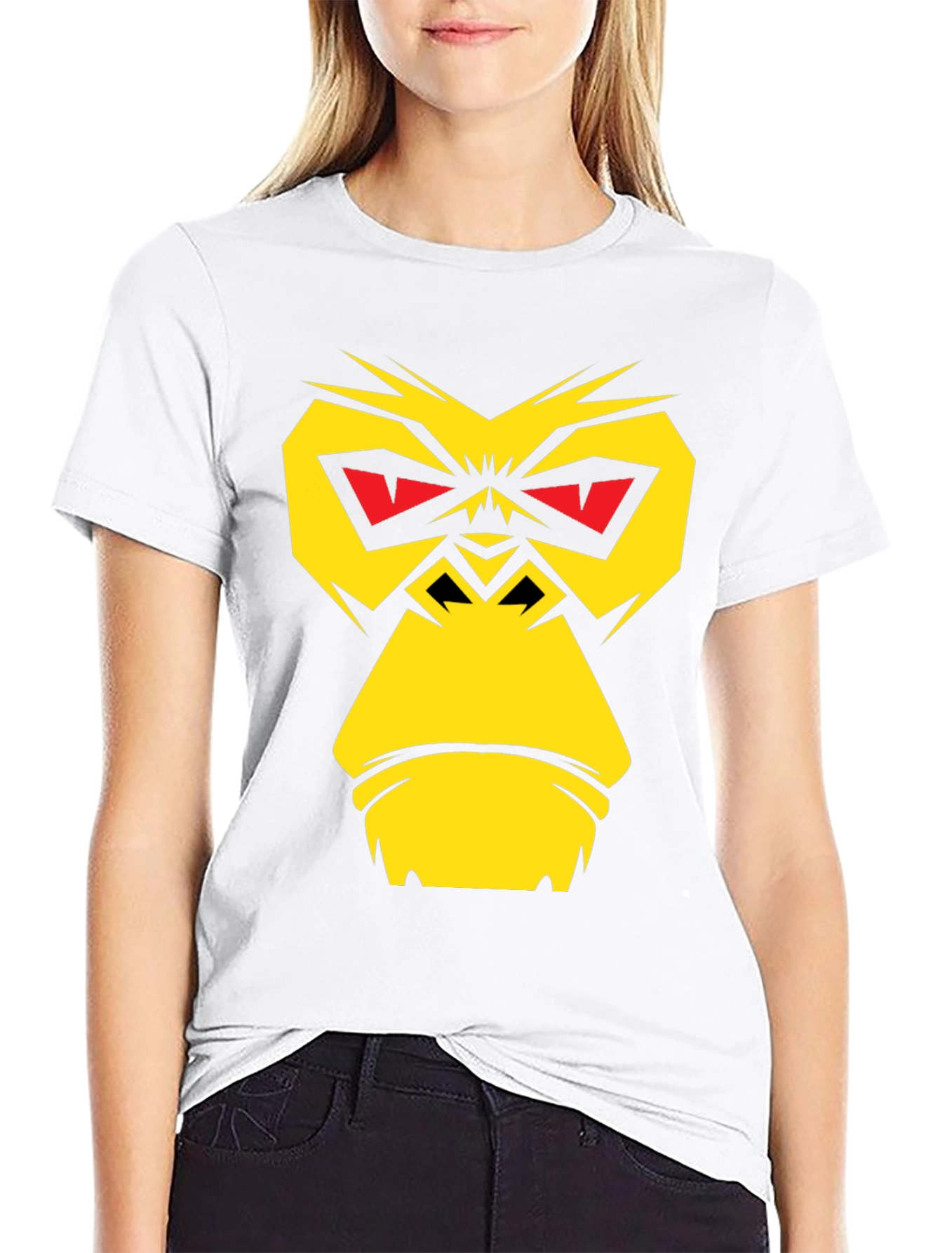 Bold Gorilla Graphic Tee - Black Cotton Blend
