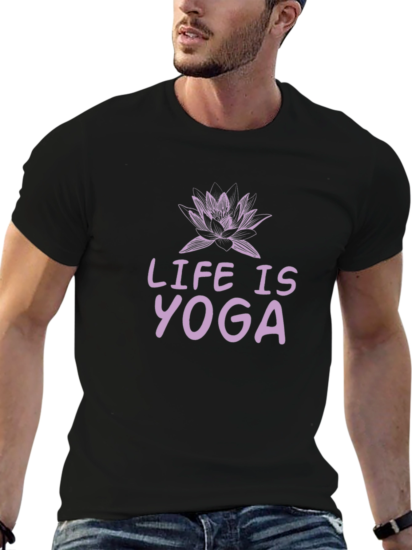 Life is Yoga T-Shirt - Lotus Design