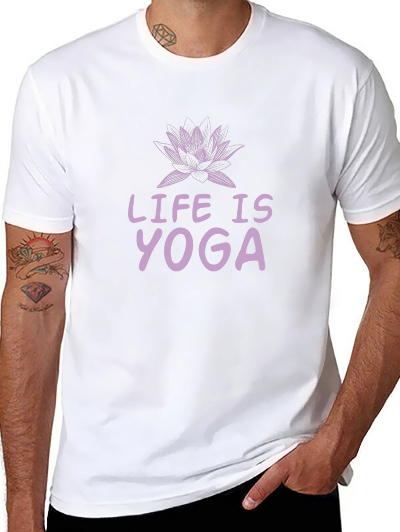 Life is Yoga T-Shirt - Lotus Design