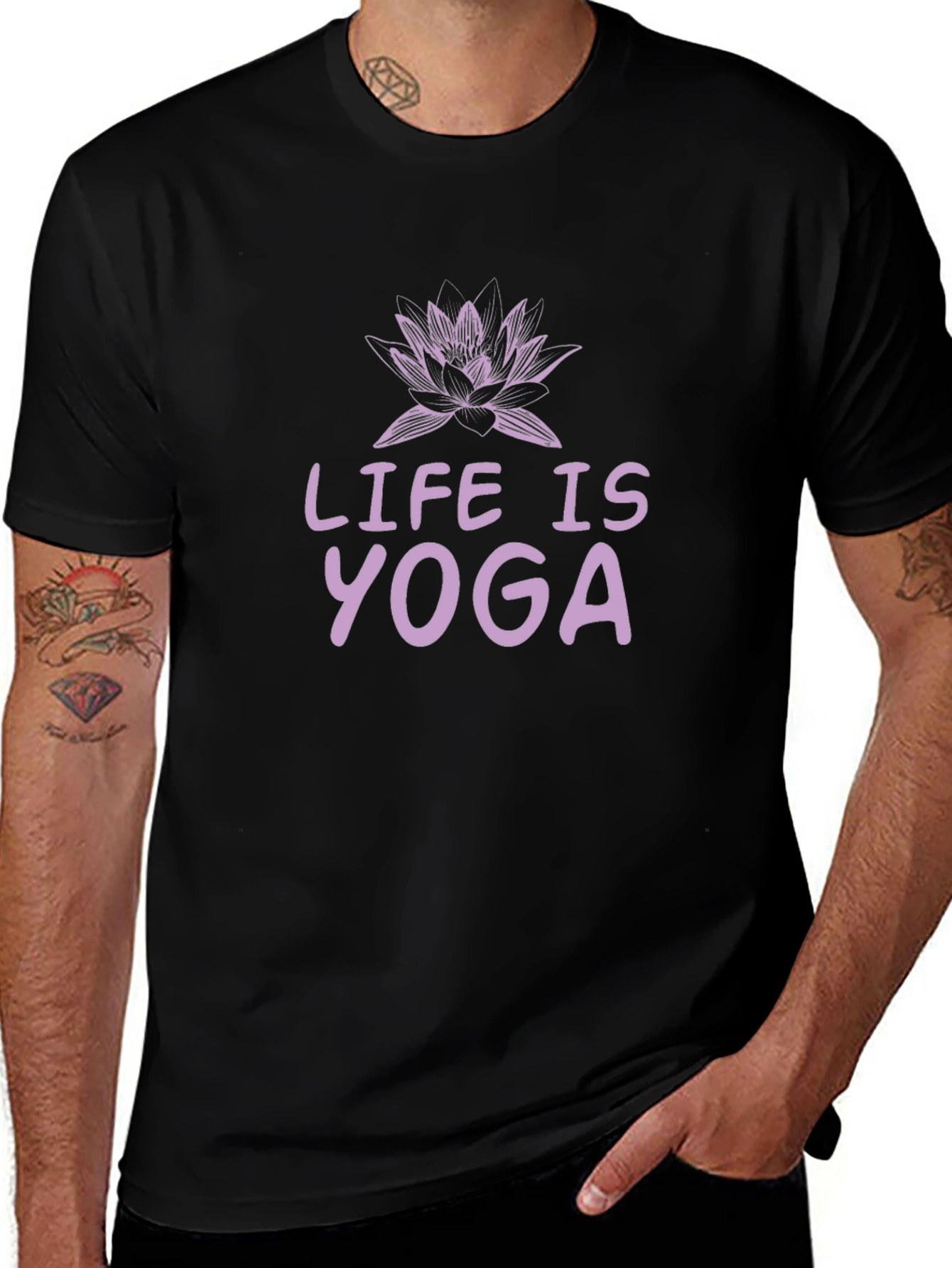 Life is Yoga T-Shirt - Lotus Design