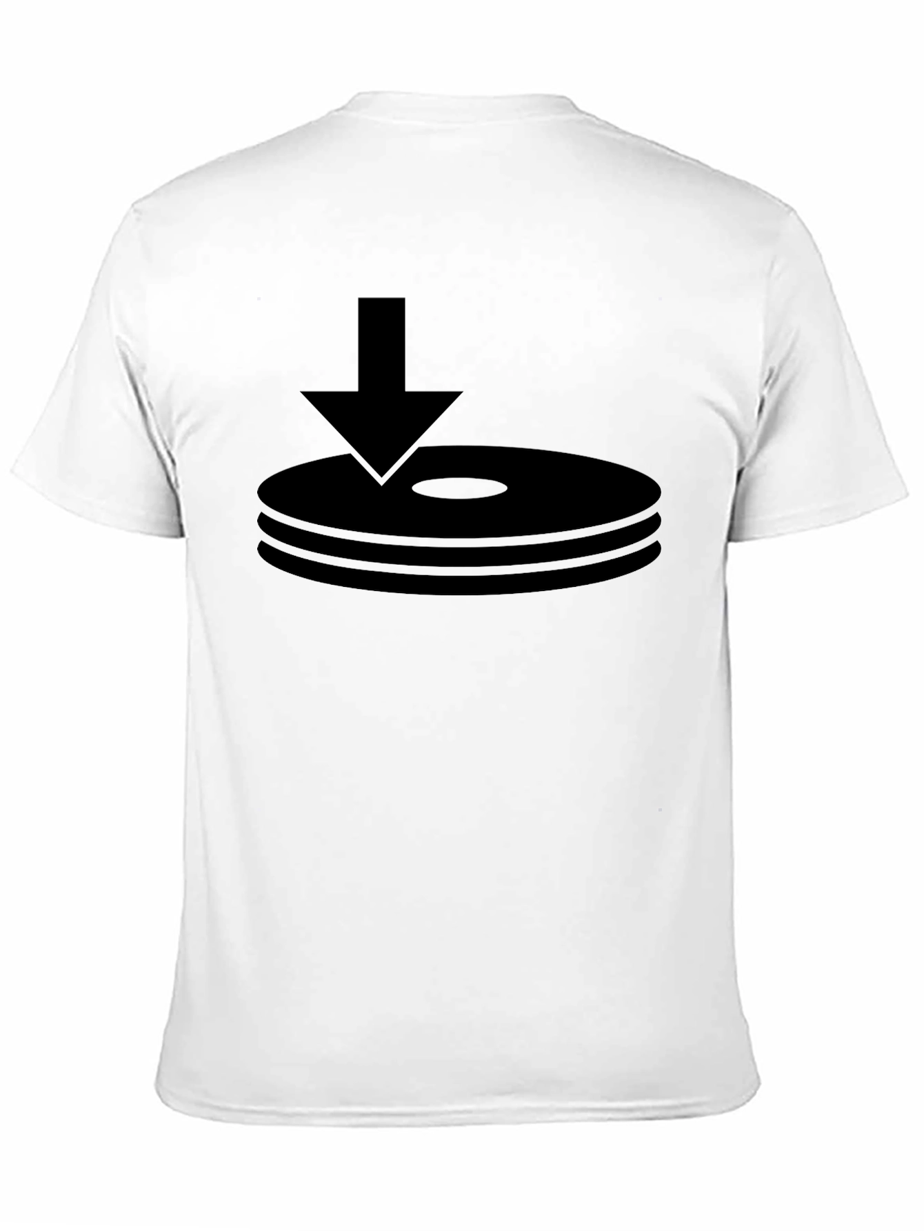 Black T-Shirt with Download Icon