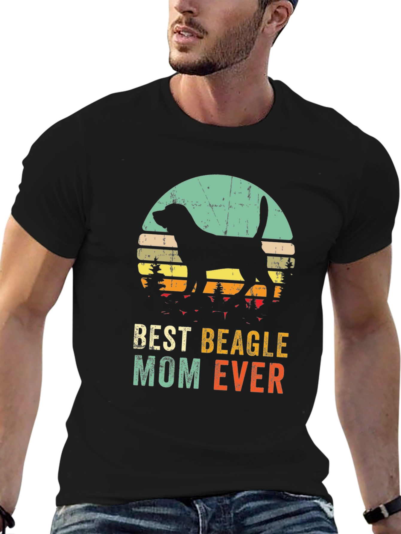 Best Beagle Mom Ever T-Shirt - Retro Style