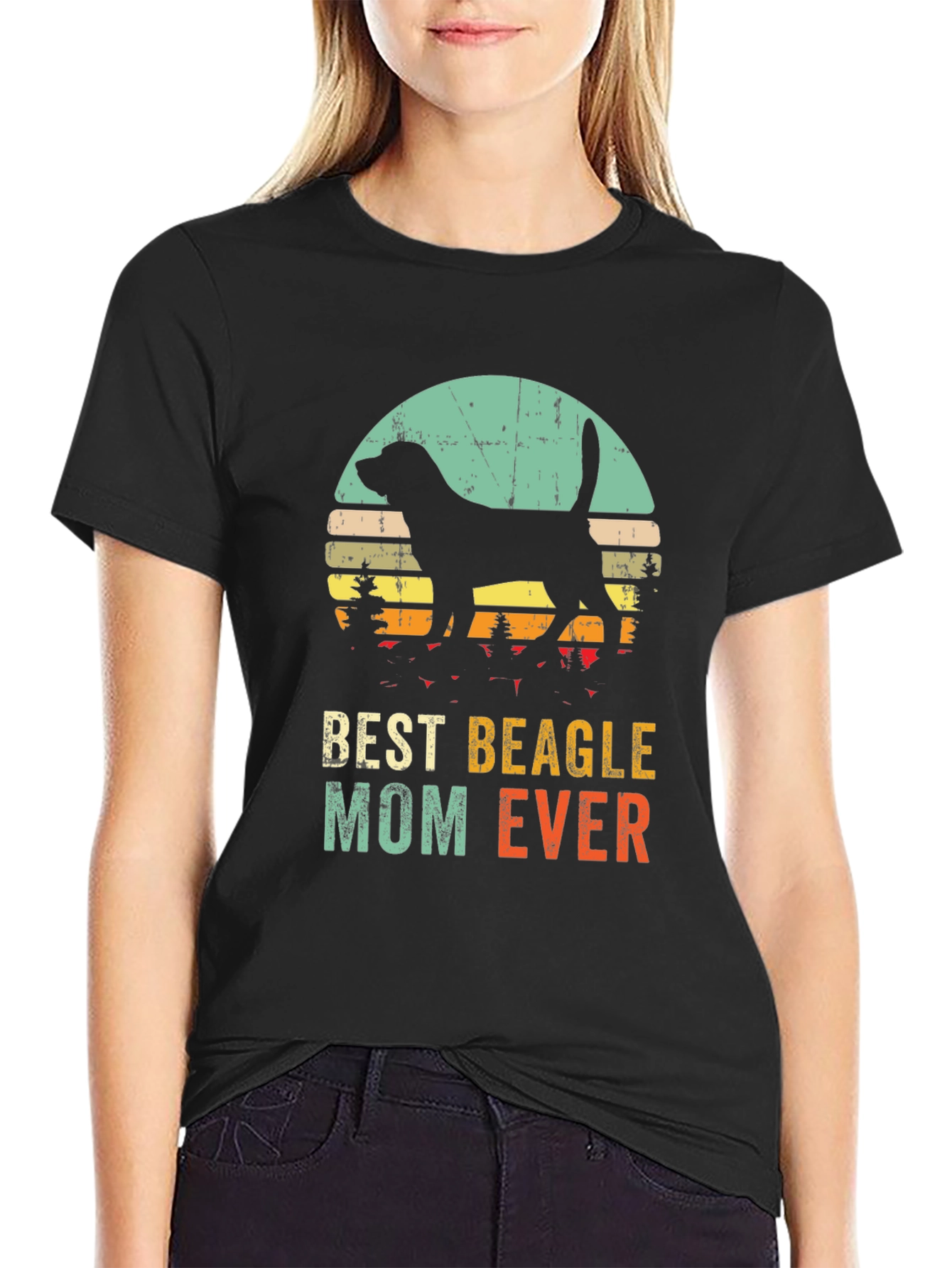 Best Beagle Mom Ever T-Shirt - Retro Style