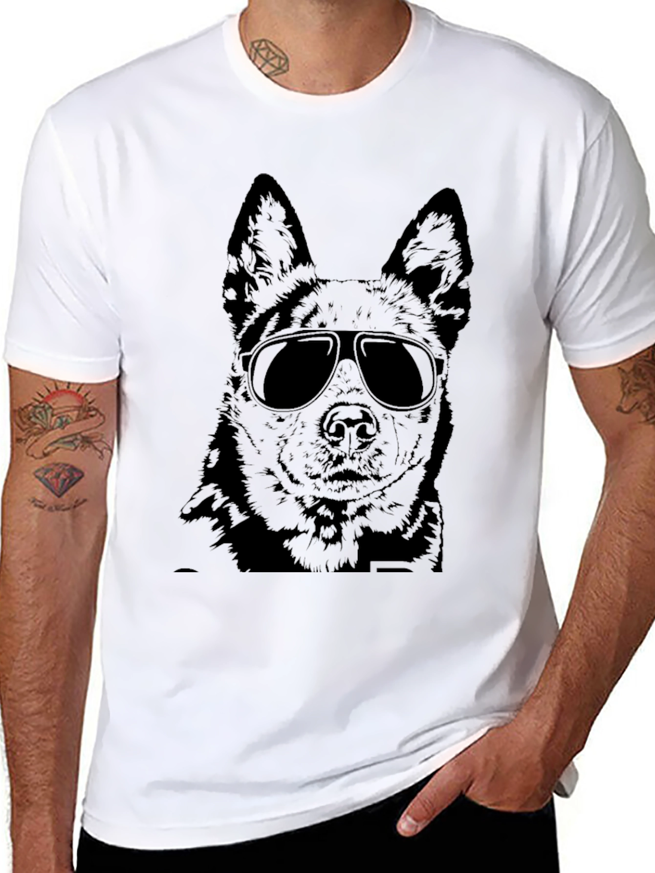 Cool Dog Tee: Stylish Canine Graphic T-Shirt