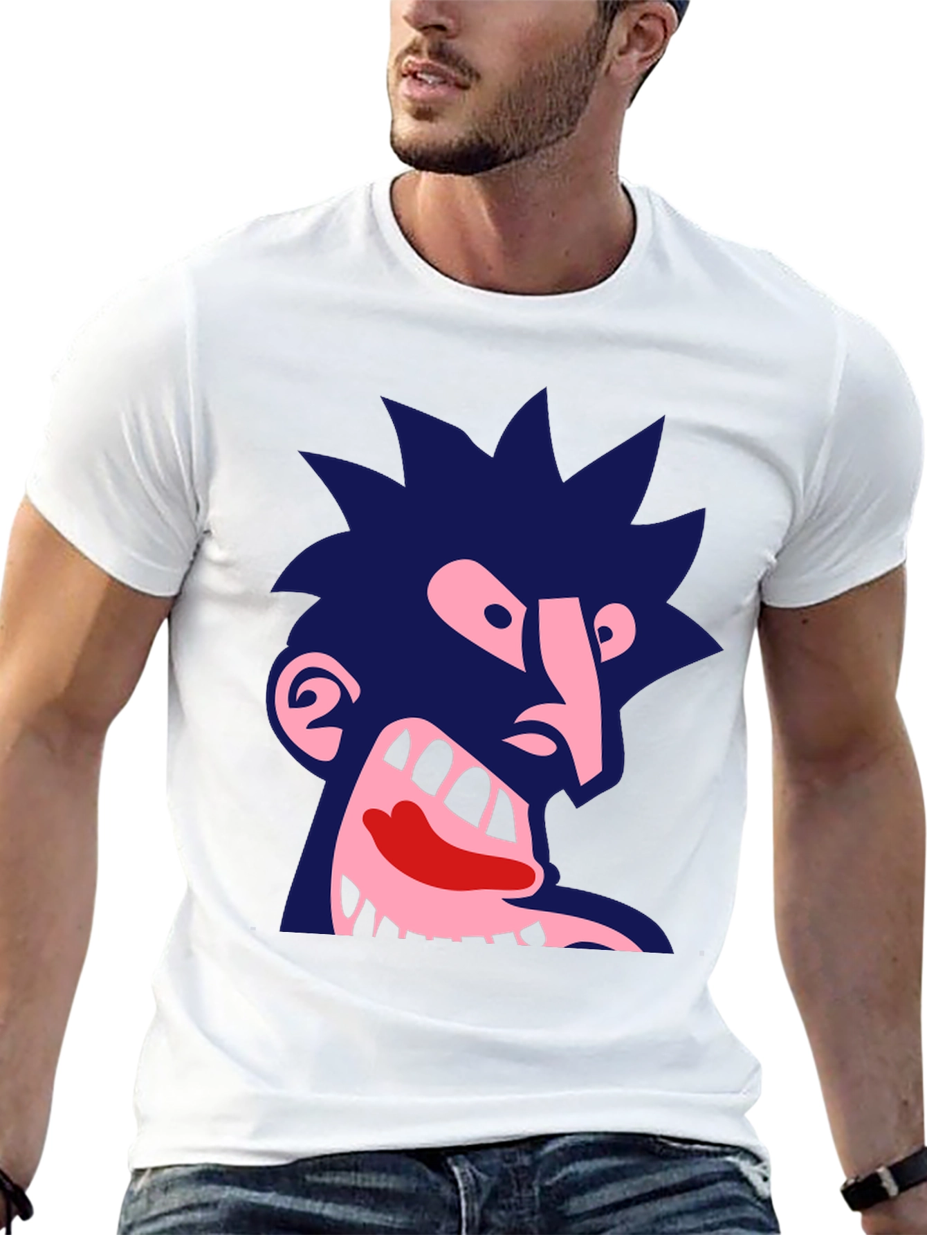 Abstract Graphic Print Tee - Dark Humor