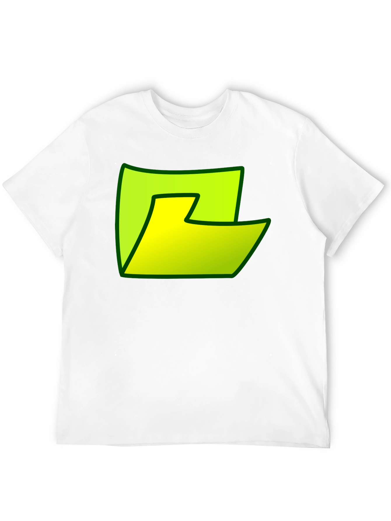 Abstract Green Graphic Print Black T-Shirt