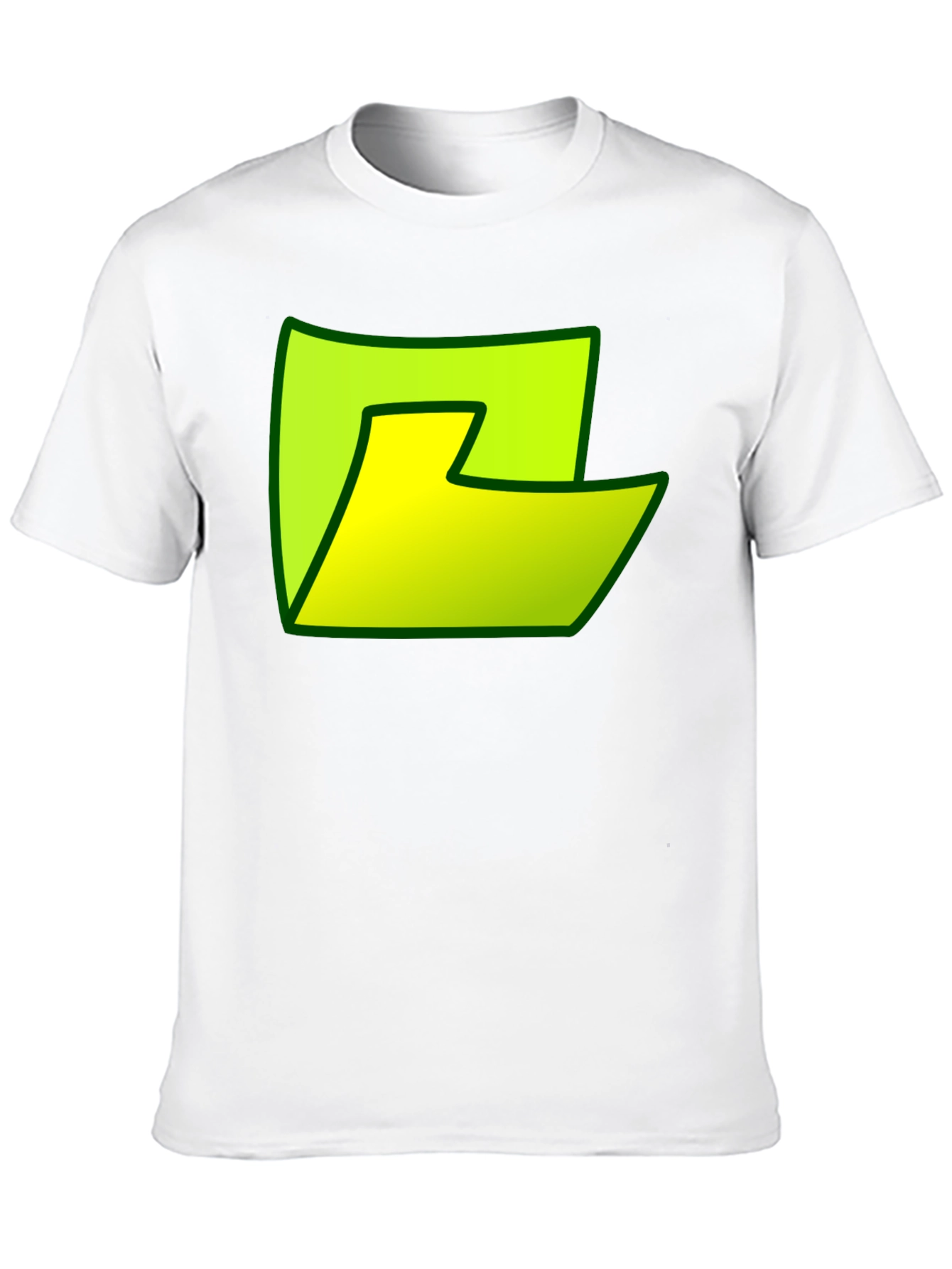 Abstract Green Graphic Print Black T-Shirt
