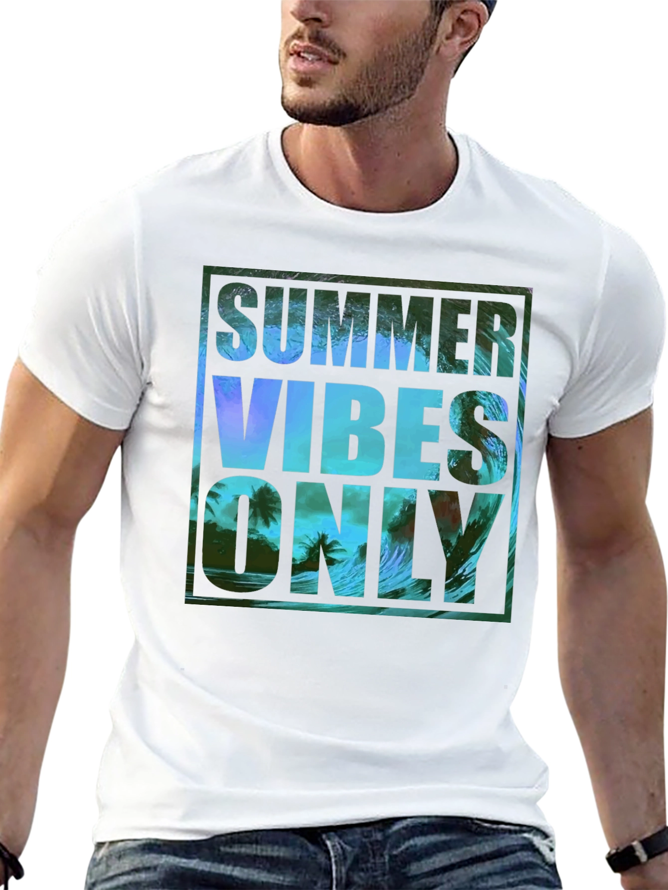 Summer Vibes Only Graphic T-Shirt - Black
