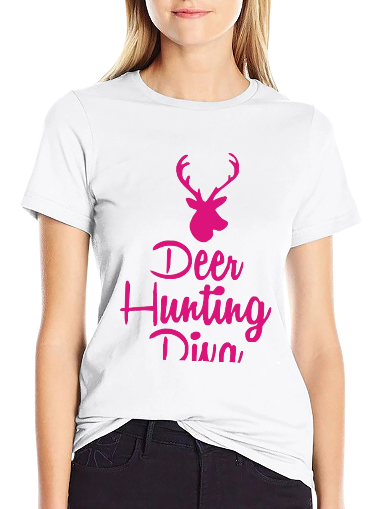 Deer Hunting Diva Black T-Shirt