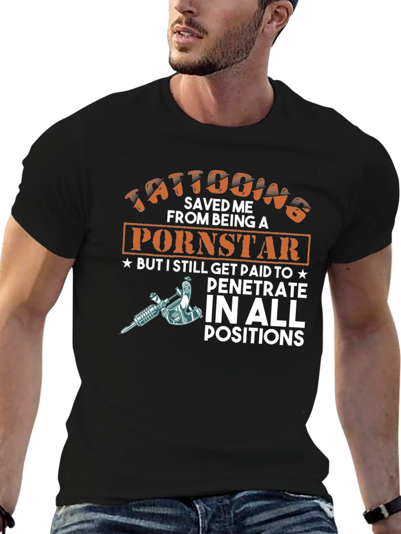Tattooing Saved Me T-Shirt Funny Design Tee
