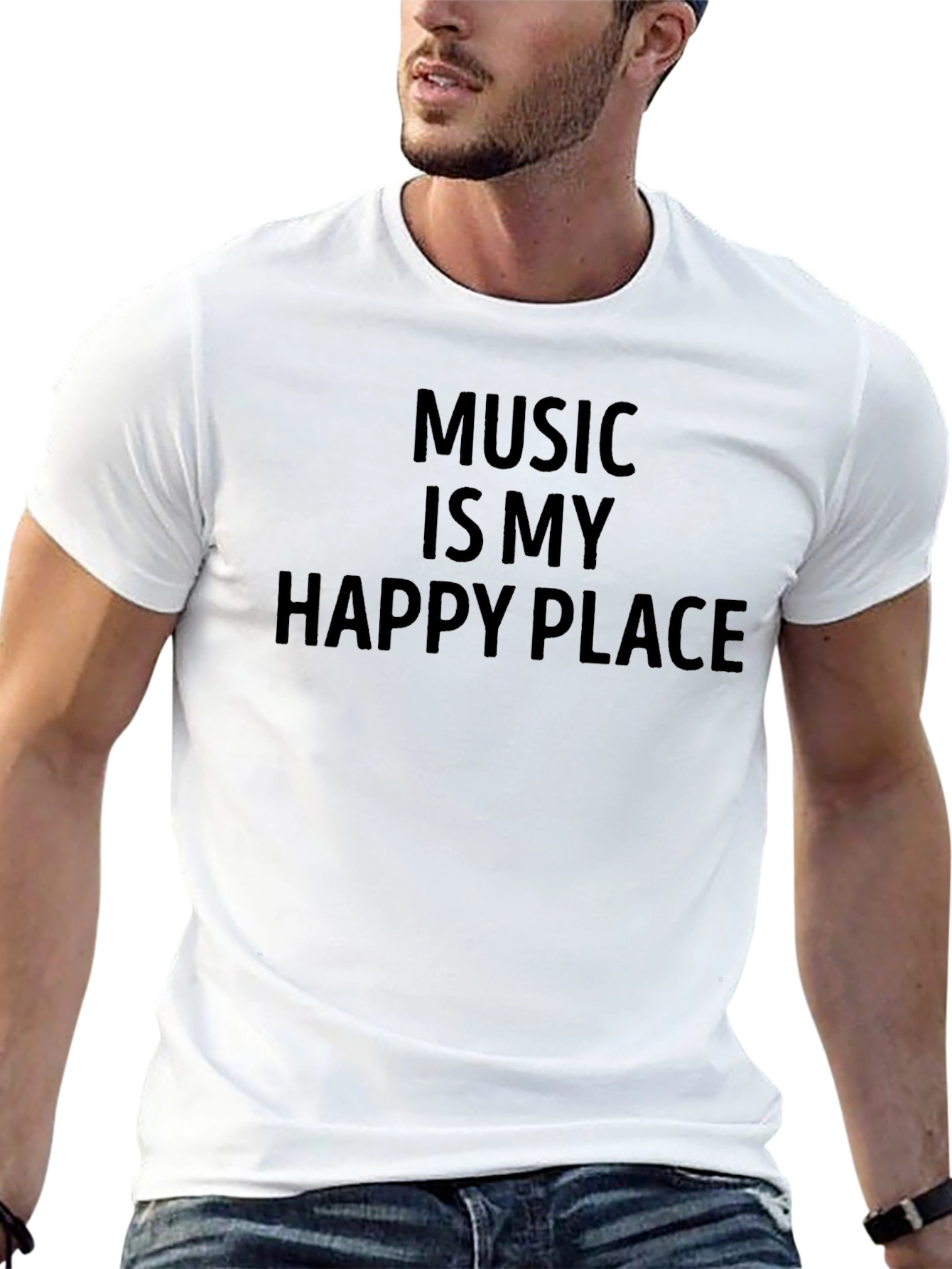 Music is My Happy Place Graphic T-Shirt