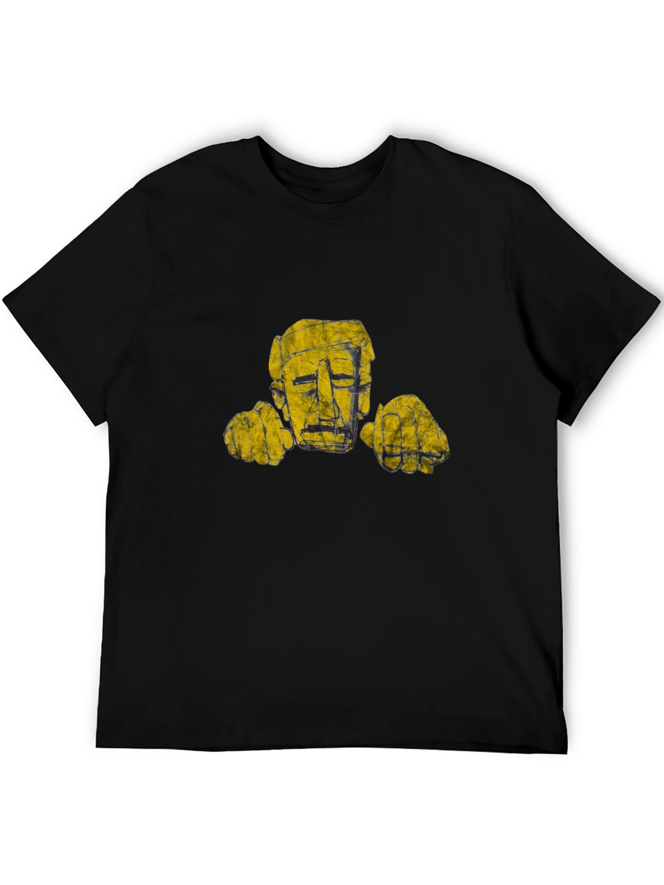 Abstract Head Graphic Black T-Shirt