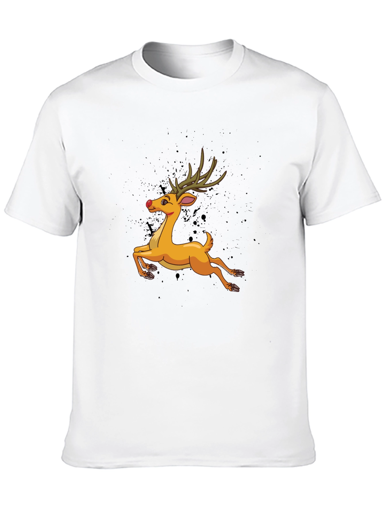 Reindeer Graphic T-Shirt - Festive Holiday Style