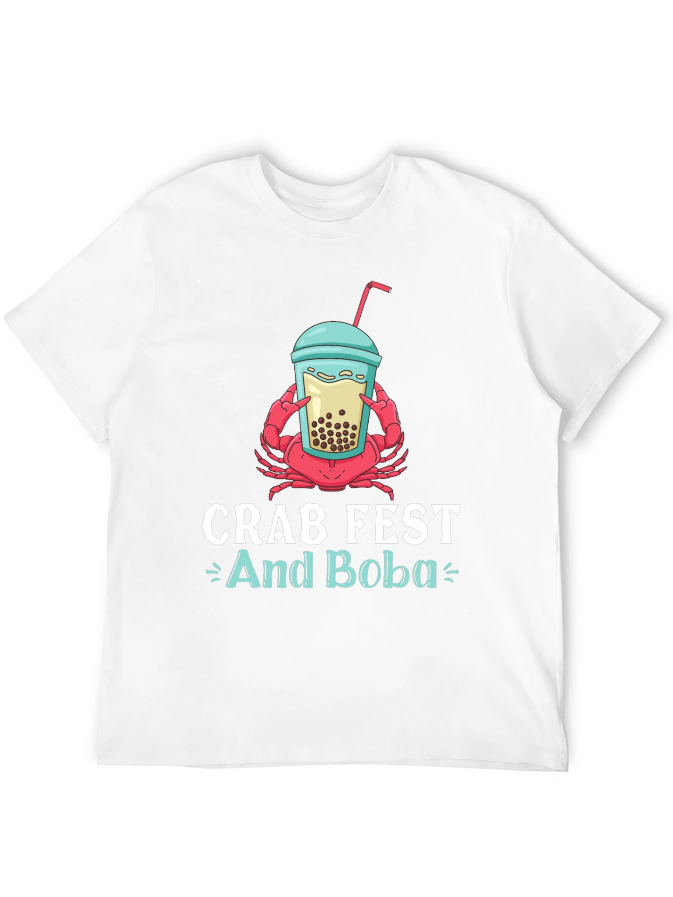 Crab Fest and Boba Graphic T-Shirt