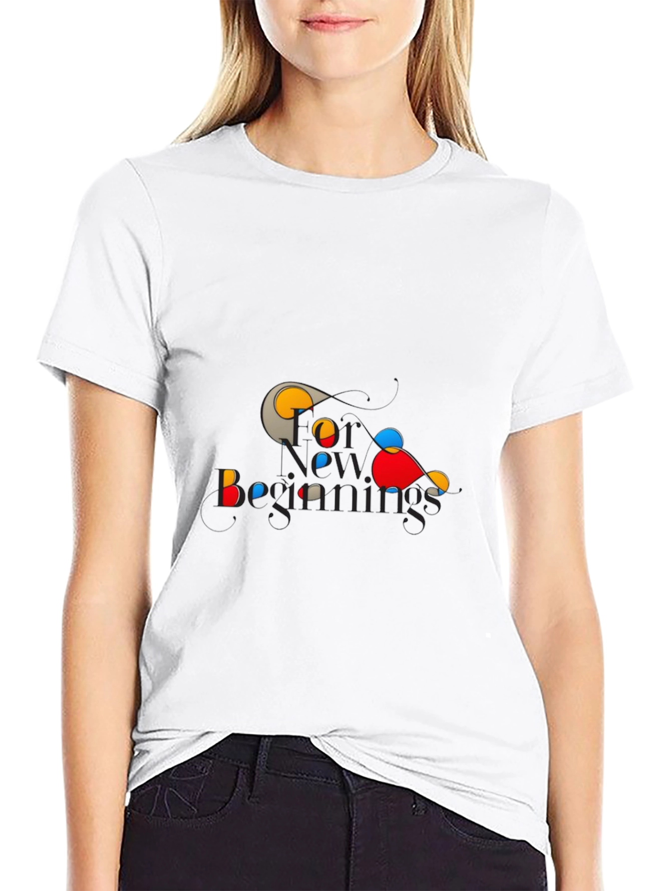 New Beginnings Graphic Tee - Stylish Black T-Shirt