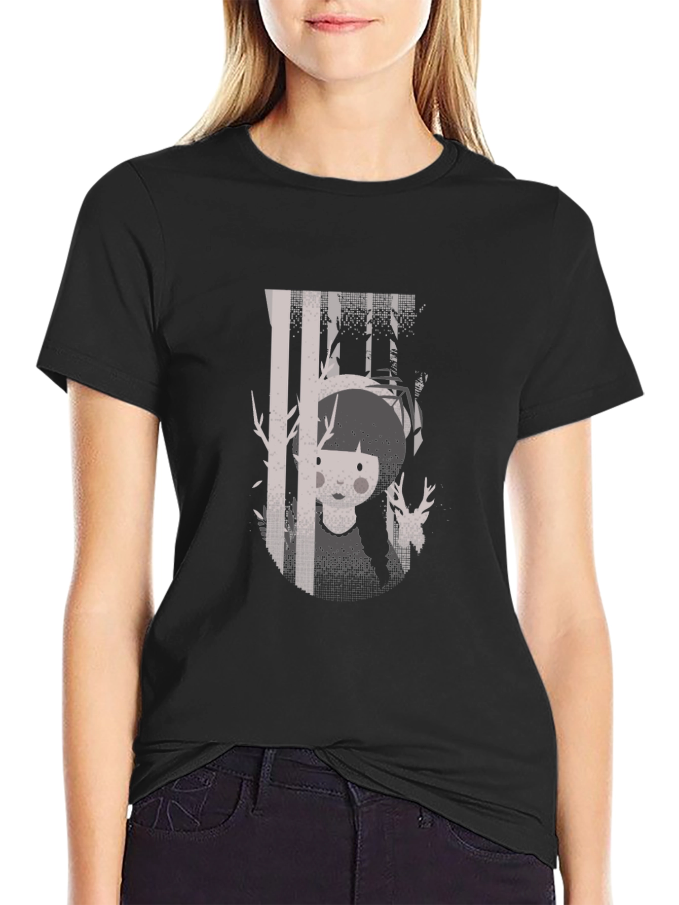 Enigmatic Forest Graphic Tee - Unique Design