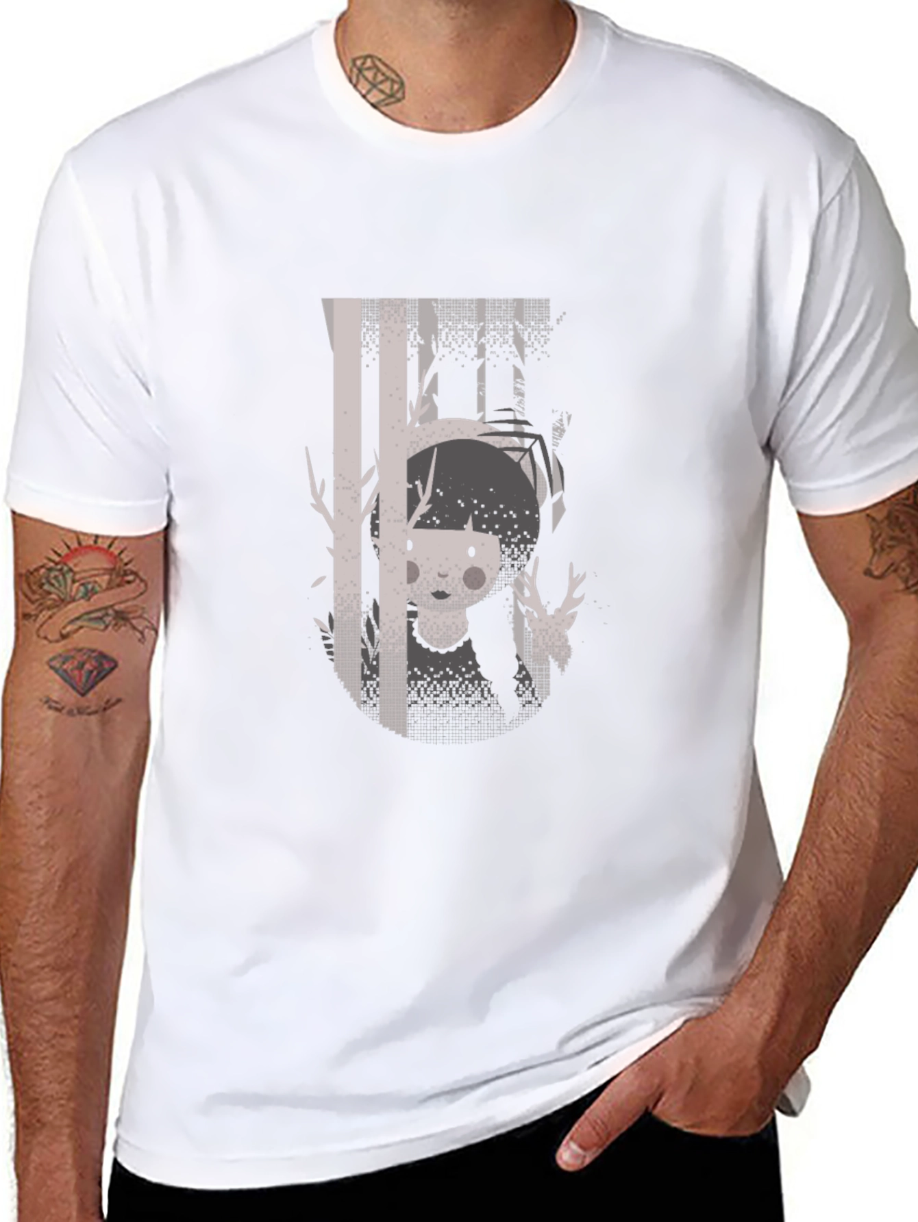 Enigmatic Forest Graphic Tee - Unique Design