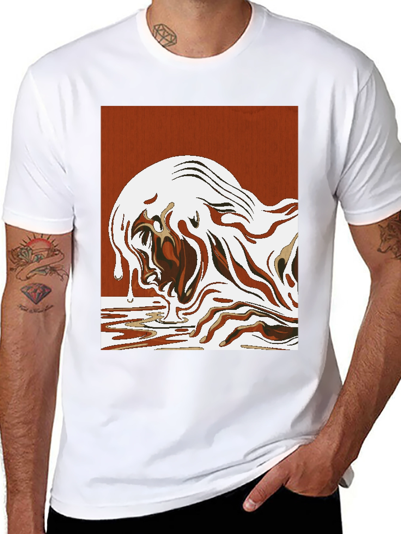 Abstract Art Graphic Tee - Modern Style Shirt