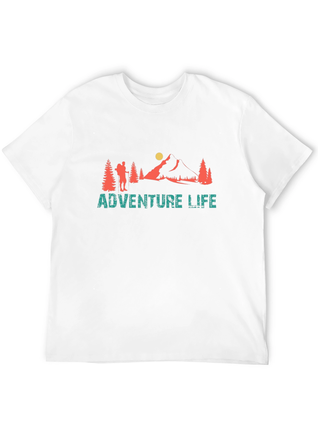 Adventure Life Graphic Tee - Mountain Hiker T-Shirt