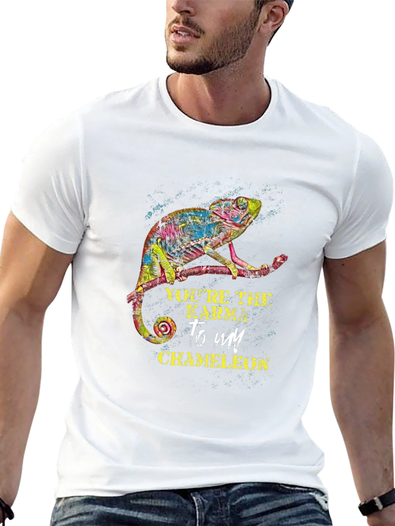 Karma Chameleon Graphic Tee - Mens Black T-Shirt
