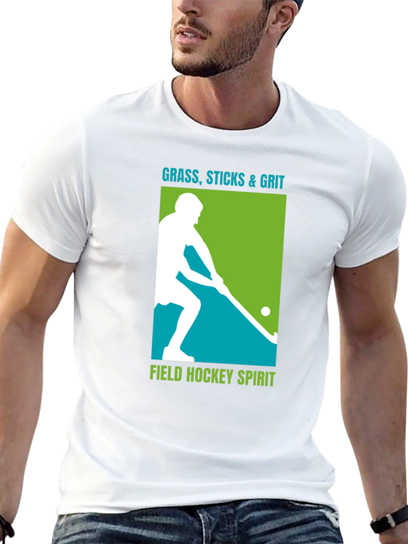 Field Hockey Graphic Tee - Grass Sticks & Grit