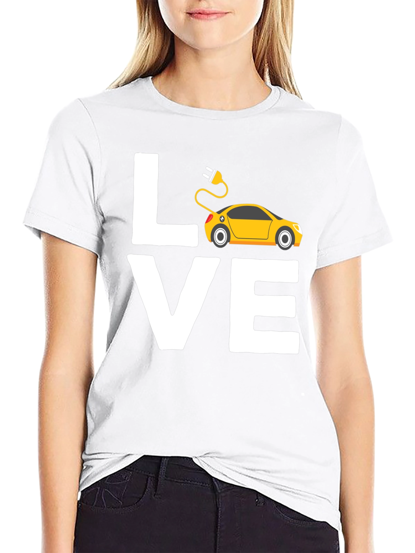 Electric Car Love T-Shirt - Black