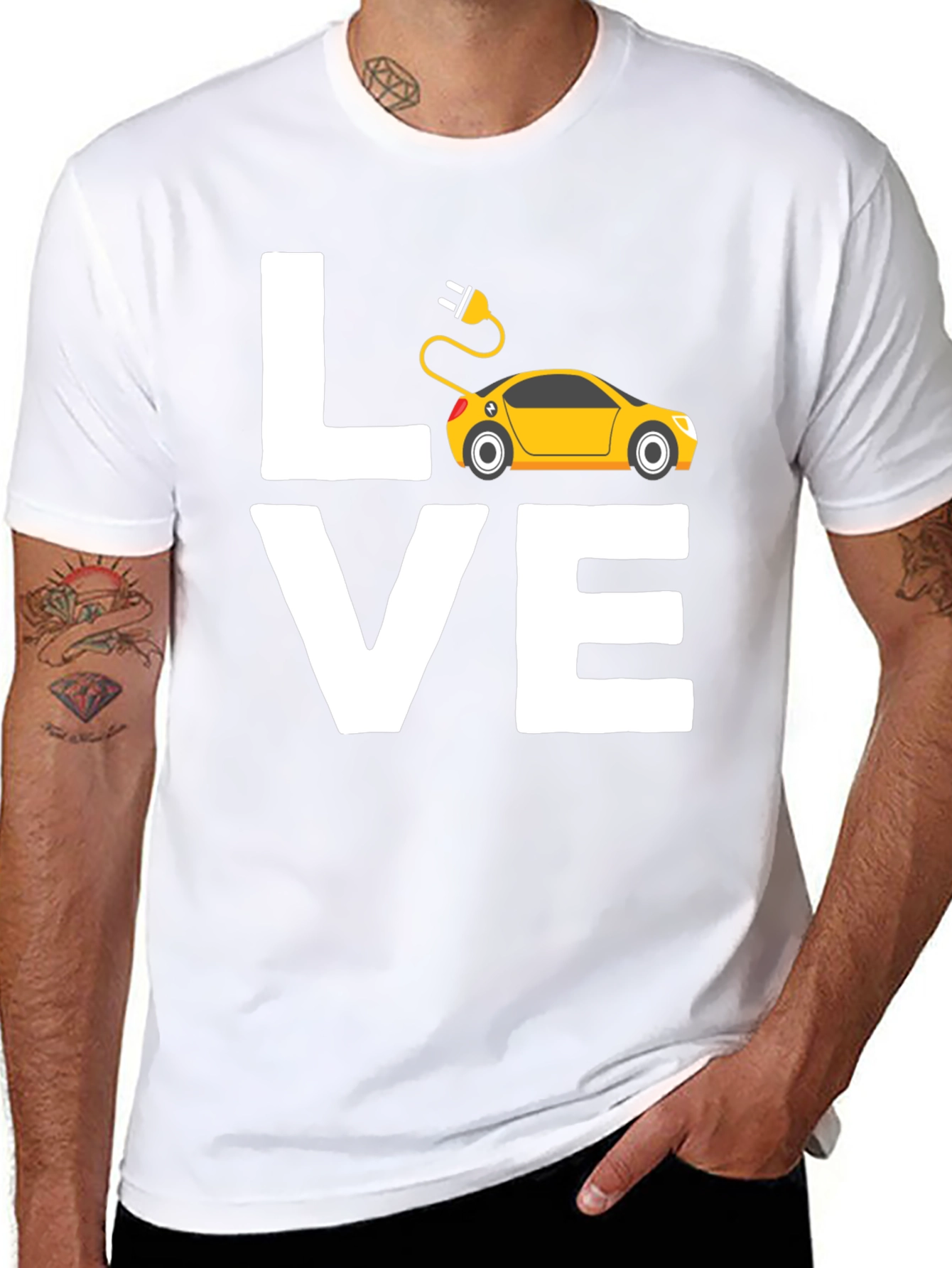 Electric Car Love T-Shirt - Black
