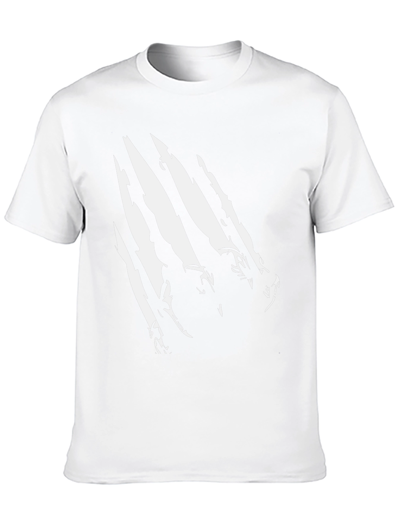 Claw Mark Graphic Print T-Shirt - Black