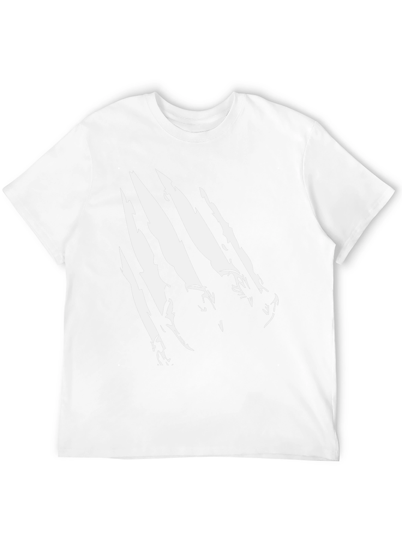 Claw Mark Graphic Print T-Shirt - Black
