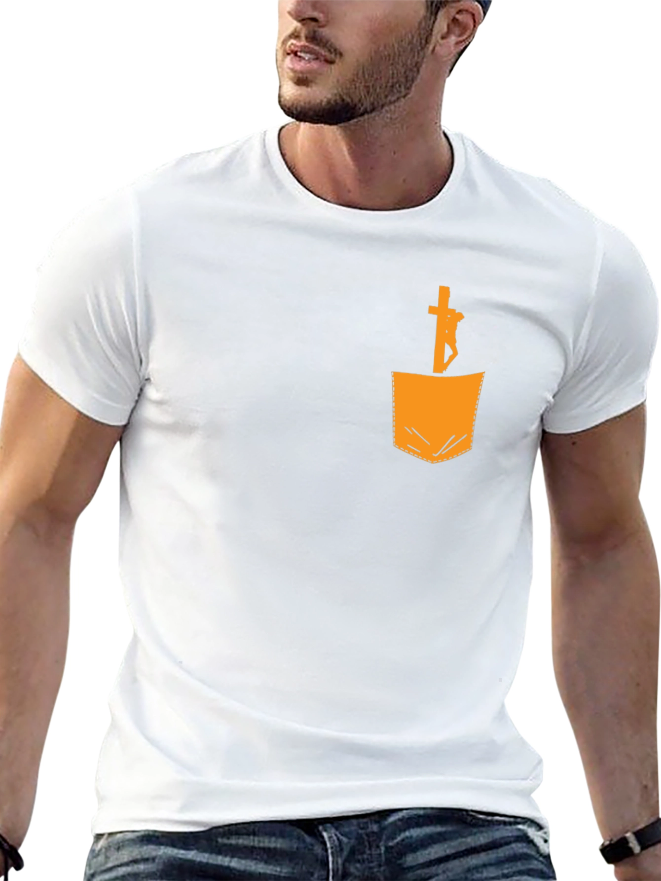 Jesus in Pocket Graphic Tee