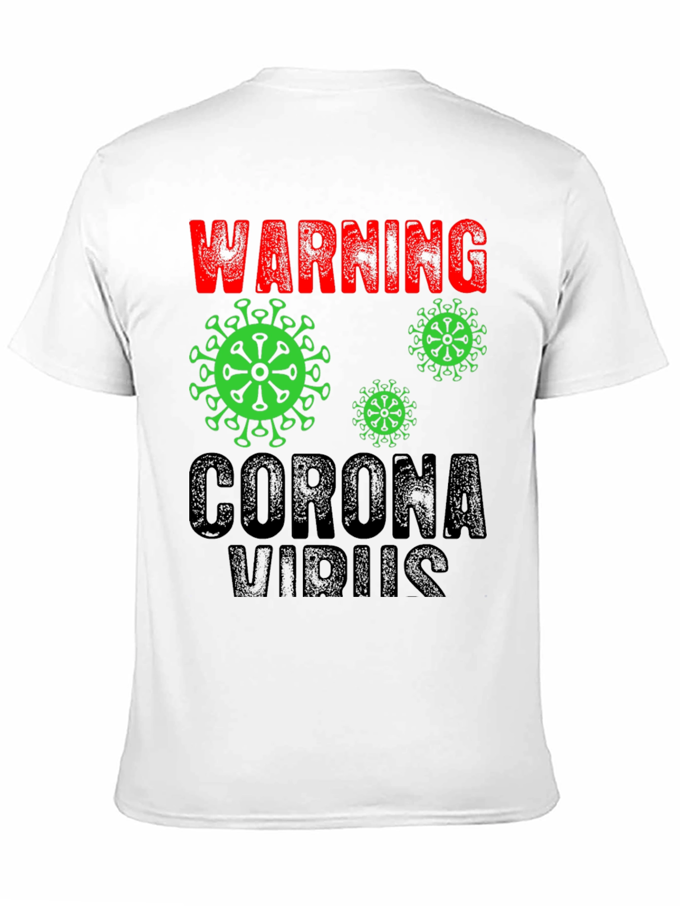 Warning Coronavirus Graphic Tee - Black