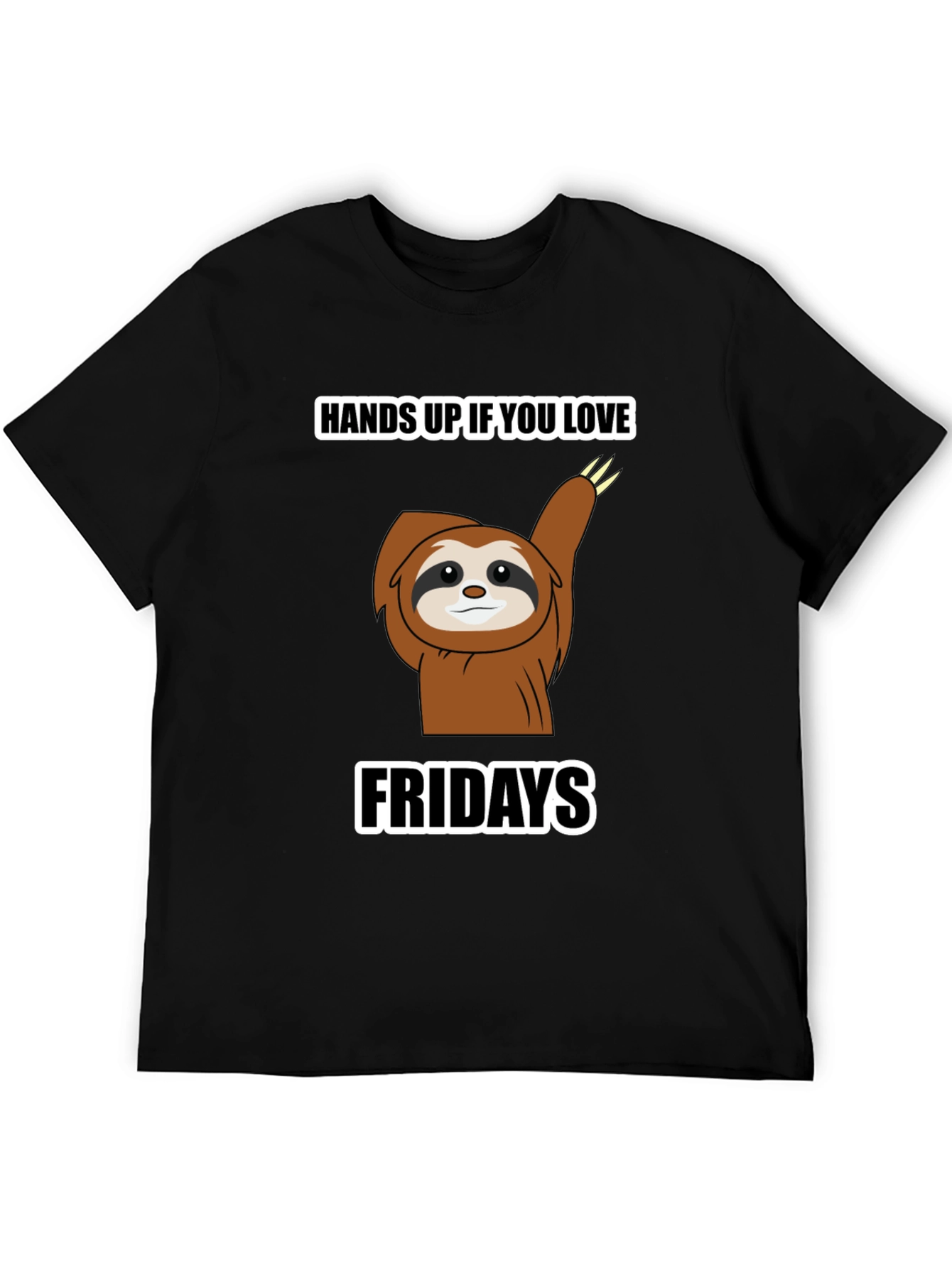 Hands Up Fridays Sloth Graphic T-Shirt