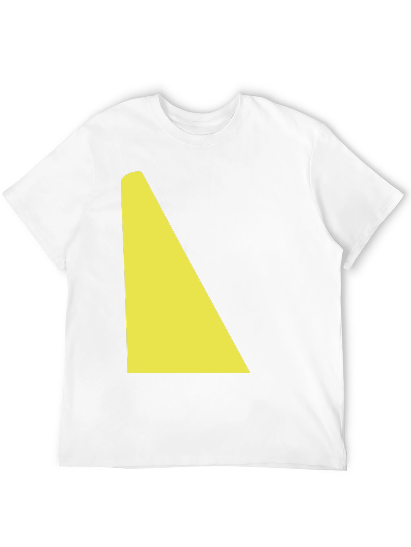 Geometric Yellow Shape on Black Tee