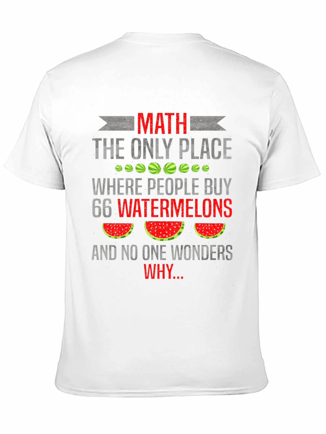 Math Watermelon Graphic Tee - Funny Student Shirt