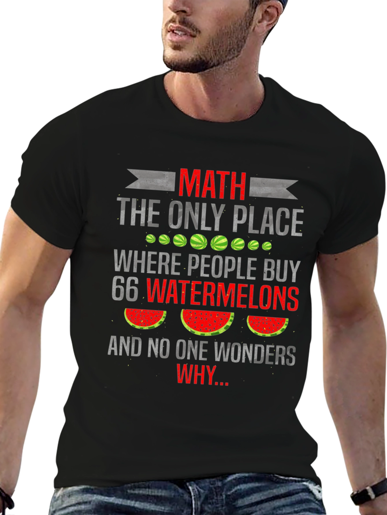 Math Watermelon Graphic Tee - Funny Student Shirt