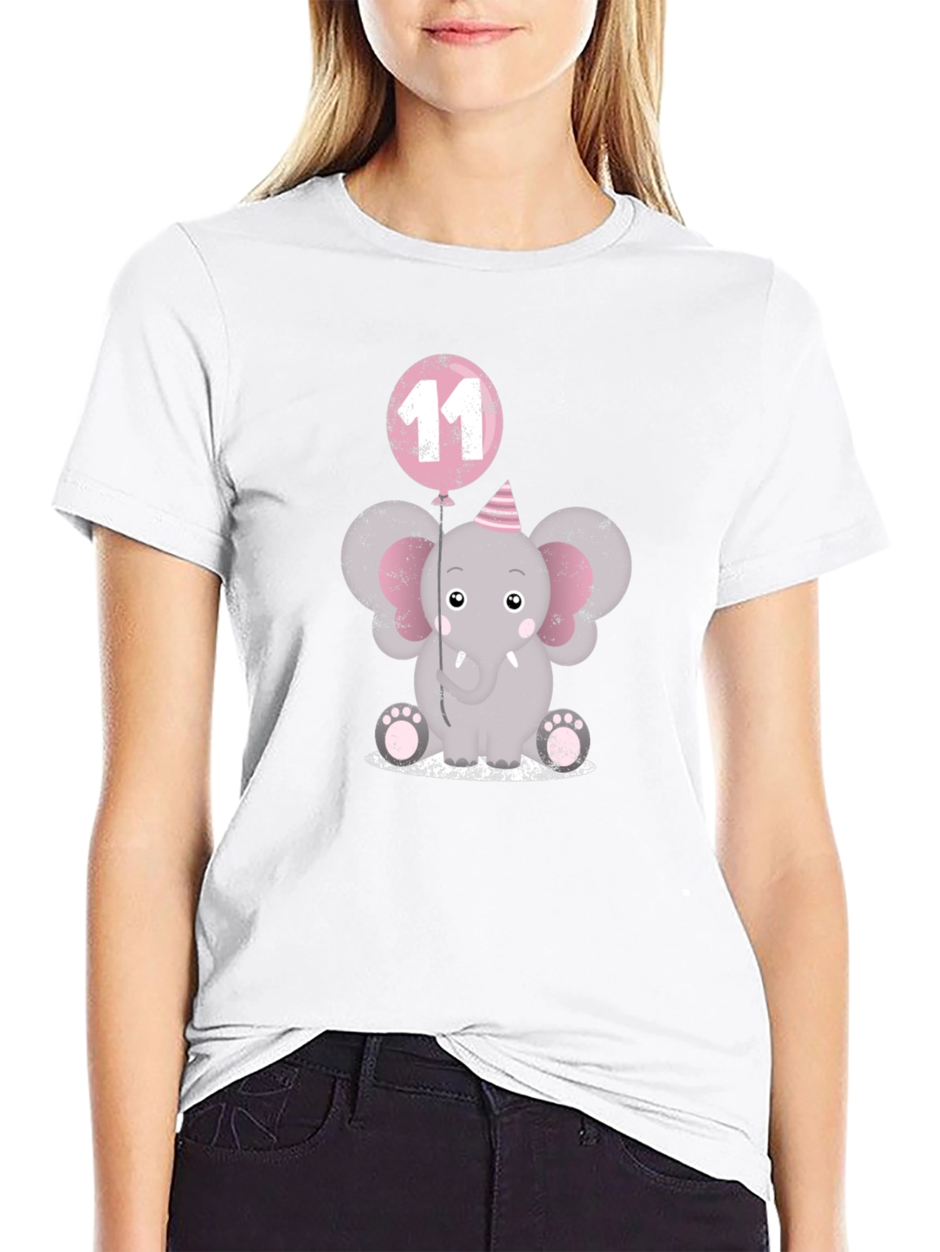 Cute Elephant 11th Birthday T-Shirt