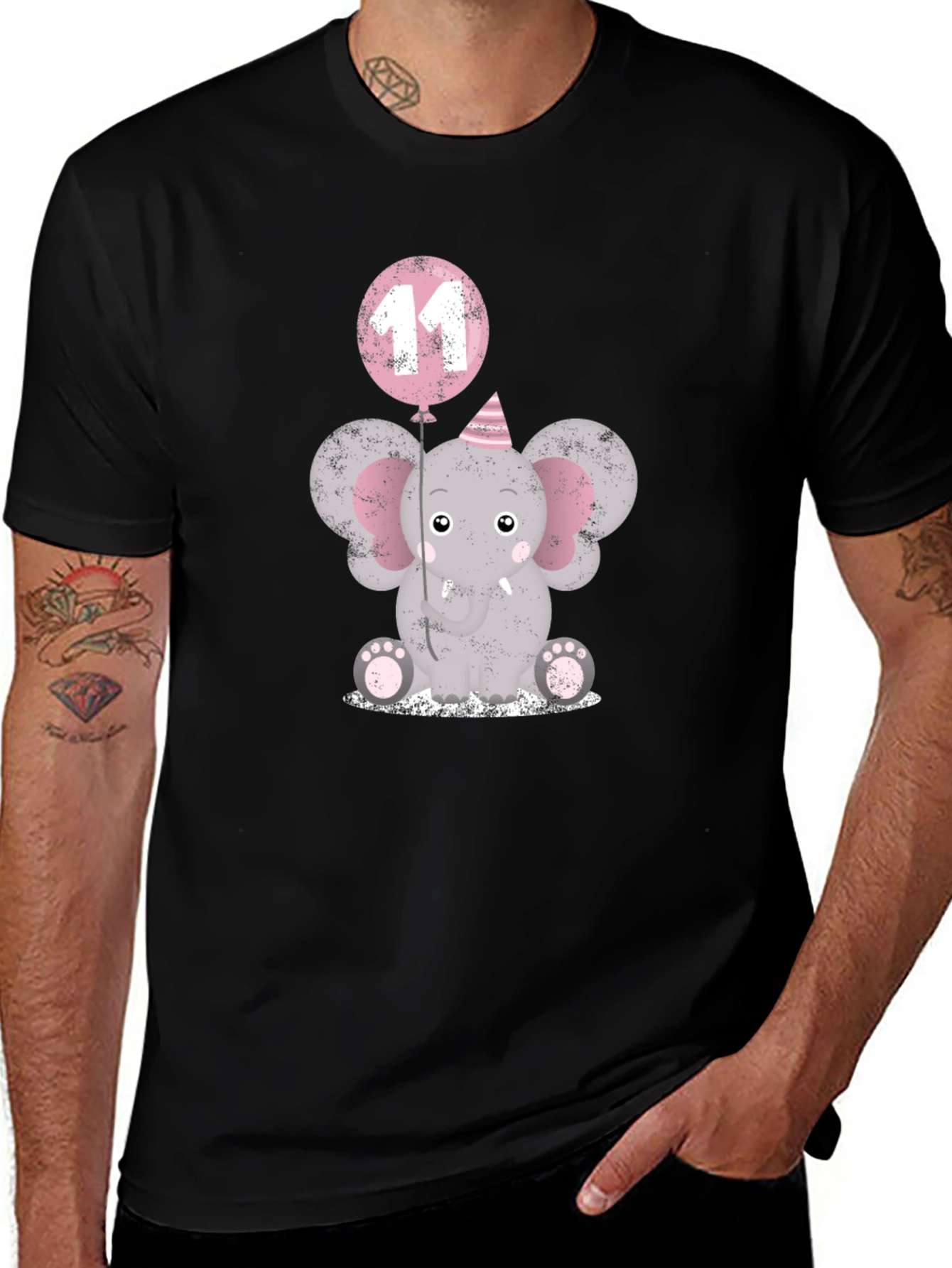 Cute Elephant 11th Birthday T-Shirt